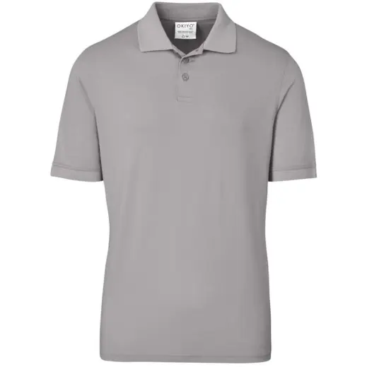 Mens Okiyo Shizen Eco Golf Shirt Stone Front